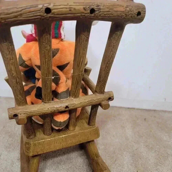 Disney Tigger & Roo Christmas rocking chair plush flawed vintage - Picture 7 of 7